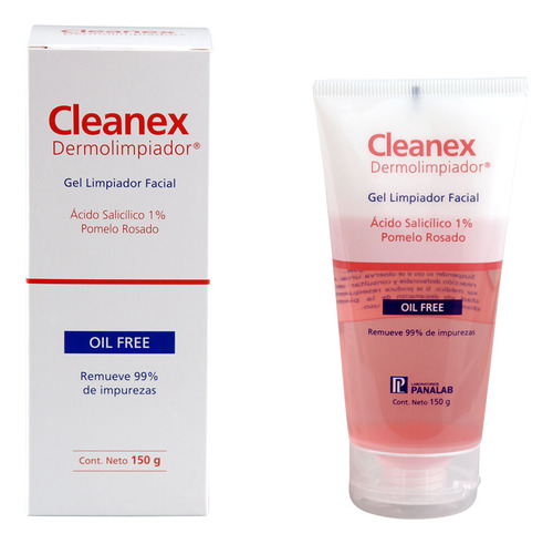 Gel Cleanex Dermolimpiador Facial Piel Grasa Y Mixta 150 Gr