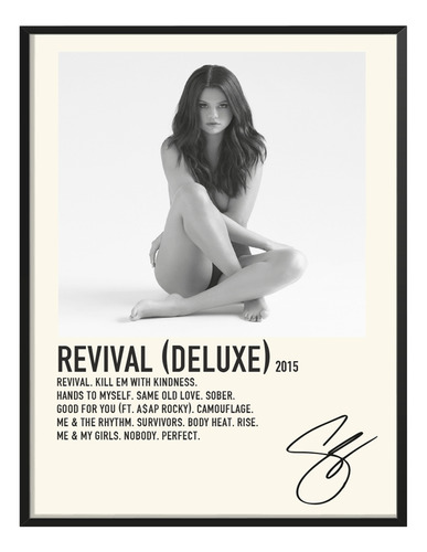 Poster Selena Gomez Album Music Tracklist Revival 120x80