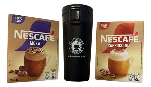 Nescafé Instantáneo Sachet Sobres Mixes Stick + Vaso Termico