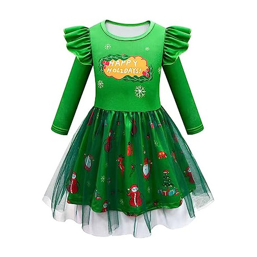 Vestido De Malla De Navidad Niñas, Vestido De Disfraz ...