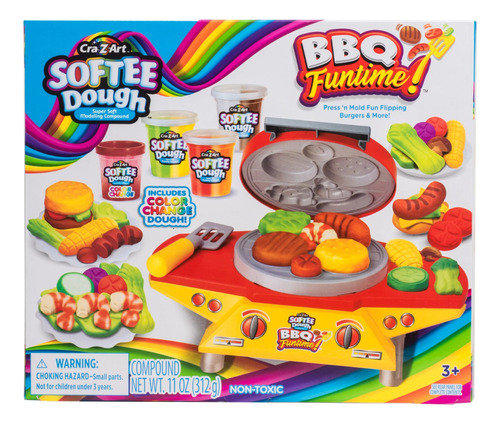 Cra-z-art Softee Dough Multicolor Bbq Funtime Dough Set, Gif