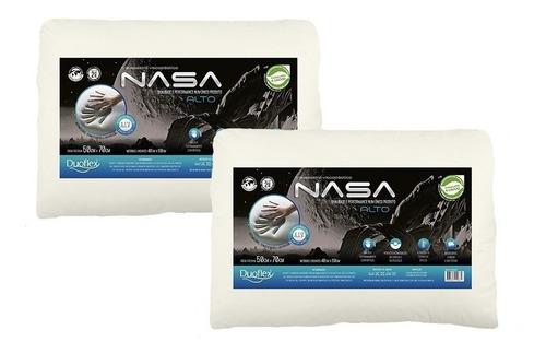 Kit Com 2 Travesseiro Nasa-x Alto Viscoelástico - Duoflex 