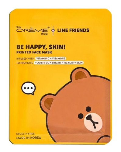 Mascarilla Iluminadora Line Friends - Be Happy Skin!