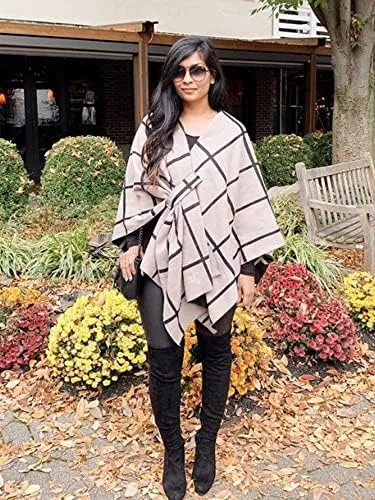 Moss Rose Womens Travel Gift Shawl Wrap Poncho Ruana Cape