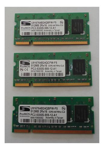 512mb Pc2-5300 Ddr2-667mhz 200-pin Sodimm Dual Rank Memory