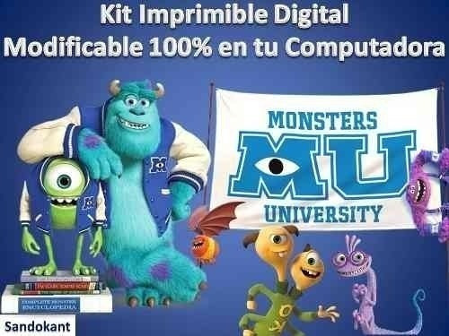 Kit Imprimible   Fiesta De Monster University