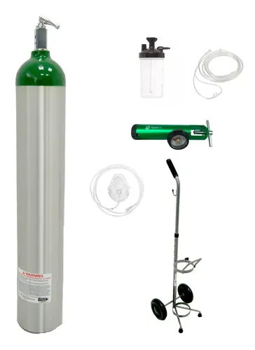 680l O2 Tank Kit De Tanque De Oxigeno 680 Litros Con Accesorios Plateado | Meses sin ...