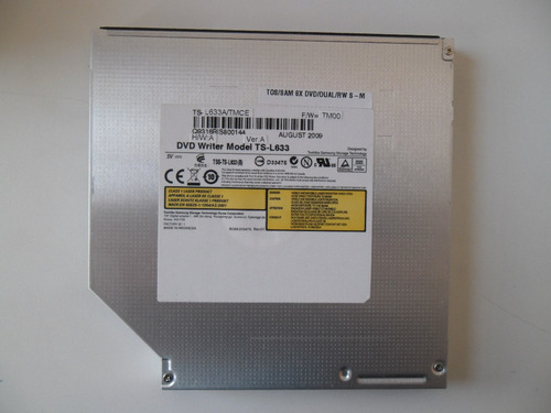 Gravador De Dvd Notebook Sata Toshiba Samsung Ts-l633(b)