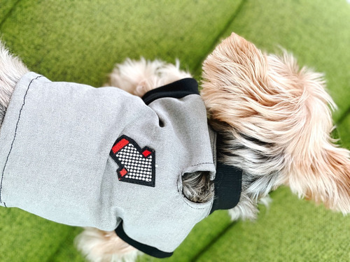 Imagen 3 de 3 de Chaleco Denim Para Perro Xs Con Aplique
