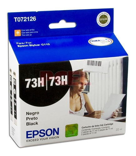 Cartucho Epson T072126 Color Negro Original Caja 2 Unidades