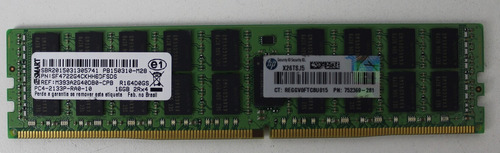 Memória P/ Servidor Ddr4 Smart 16gb 2rx4 Pc4-2133p-ra0-10 (Usado)