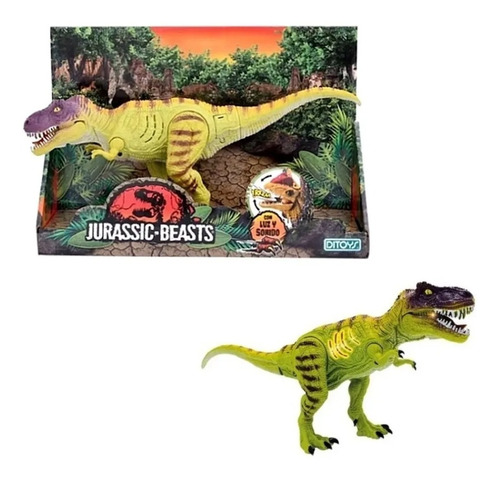 Dinosaurio C Luz Y Sonido 34 Cm Jurassic Beasts Ditoys 2529!