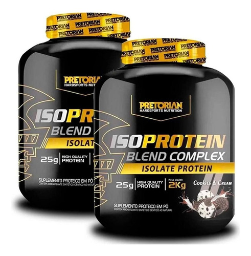 Suplemento Em Pó Pretorian  Blend Complex Iso Protein Blend Complex Whey Protein Iso Protein Blend Complex Sabor Cookies Em Pote De 4l  Pacote X 2 U