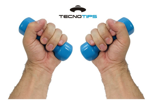 Imagen 3 de 10 de Kit Pesas Mancuerna 1/2 Kg C/u 0.5 Kg Cardio Box Tecnotips ®