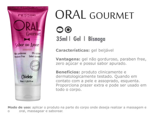 Kit 4 Gel Gourmet Chiclete Massagem Beijavel Drinks