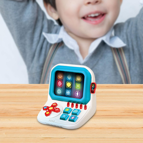 Consola De Juegos De Baile Con Dedos, Minijuegos Arcade Azul