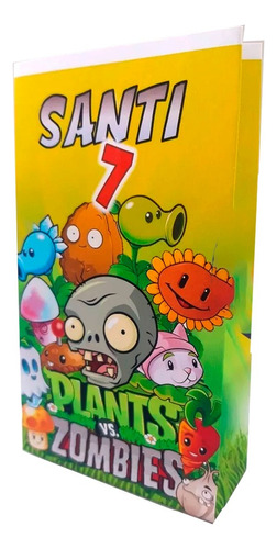 Bolsitas Sorpresita Personalizada Plantas Vs Zombies 