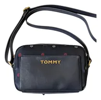 Comprar Bolsa Bandolera Tommy Hilfiger 69j8579 410 F9g Diseño Monogram De Poliuretano Azul Marino Con Correa De Hombro Azul Marino Asas Color Azul Marino Y Herrajes Oro