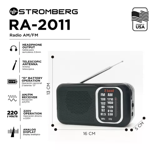 Radio Analogica Am Fm Portatil Stromberg