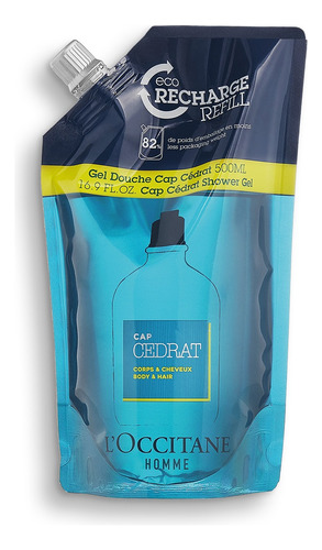 Refill Gel De Ducha Cap Cédrat Men 500ml, L'occitane