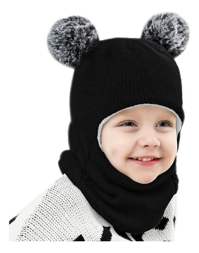 Conjunto De Gorro Con Bufanda Invernales Para Bebs Y Nios, U