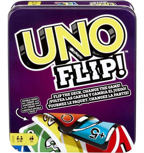 Jogo De Cartas Lat Uno Flip Tin Sioc