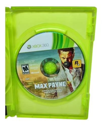 MAX PAYNE 3 XBOX 360 MIDIA FISICA