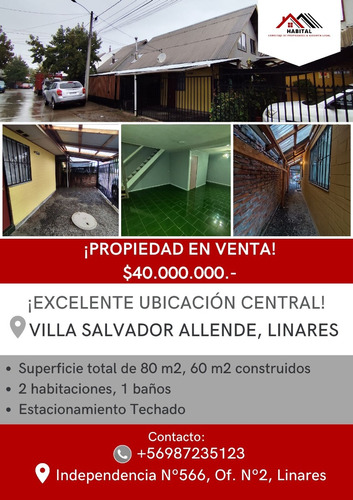 Venta Propiedad En Zona Central Linares (se Acepta Subsidio)