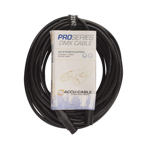 Adj Productos Ac5pdmx50pro De 50 Pies, 5-pin Cable Dmx
