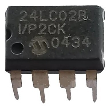 Eeprom Serial 2k 256x8 2.5v Dip8 24lc02b X2 Unidades