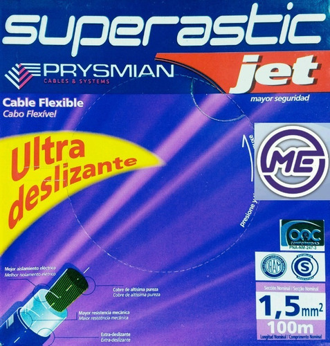 Imagen 3 de 10 de Cable 1.5mm Unipolar Superastic Pirelli Prysmian X100mts