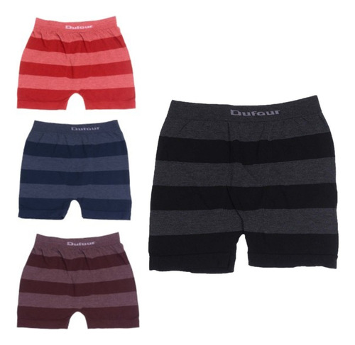 Pack X3 Boxer Niño Dufour Rayas Anchas A. 11869 T4/12