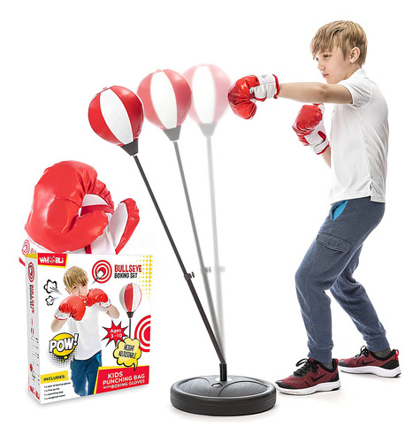 Juego De Saco De Boxeo Ajustable Para Niños Guantes Incluído