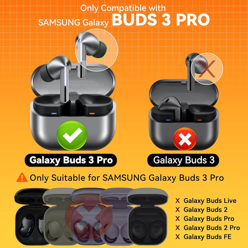 3 Pares Silicon Eartips Para Samsung Galaxy Buds 3 Pro Sml
