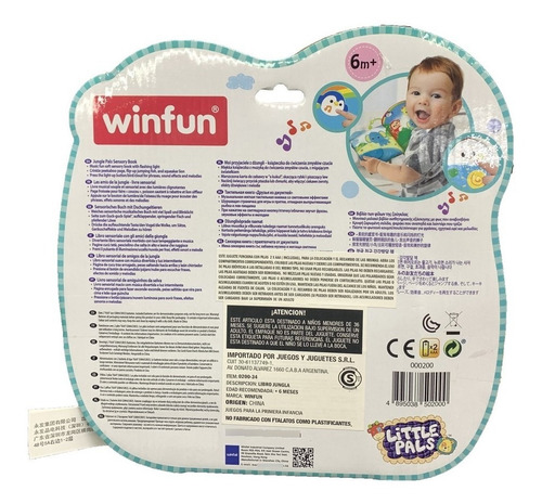 Imagen 3 de 5 de Libro De La Selva Con Sonido Winfun Art 0200-34 Loonytoys