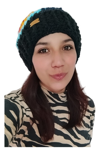 Gorro Tejido A Crochet Multicolor Mujer