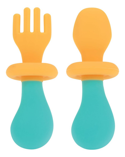 Nuby First Juego De Tenedor Y Cuchara - Utensilios Con Prote