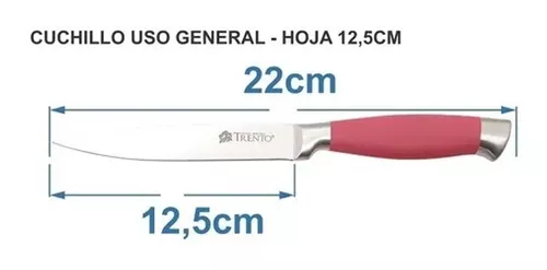 Set Cuchillo Cocina Asado Acero Inoxidable Taco Magnetico X5