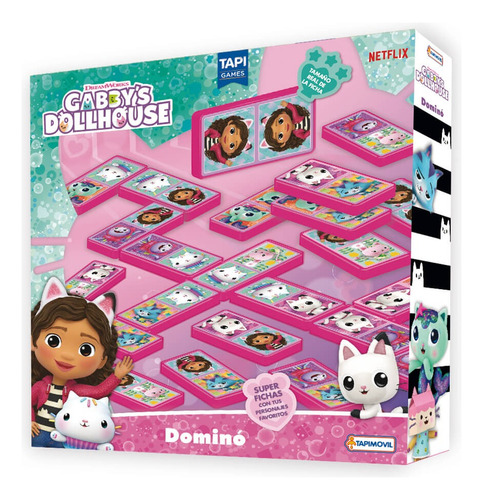 Domino Gabby Dollhouse Juego De Mesa Fichas Grandes 