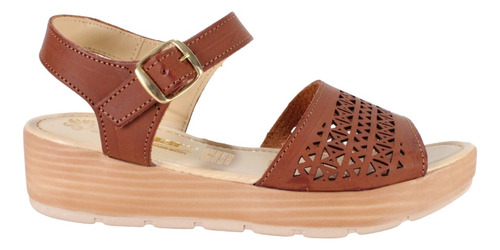 Huarache Dama Mujer Dama Plataforma Café Tang Playa Grecas