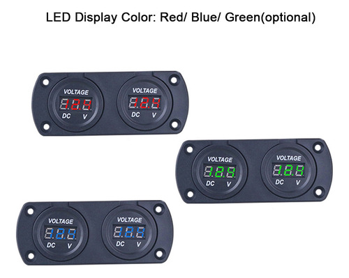 Medidor De Voltaje Eléctrico Led De Doble Pantalla Digital P