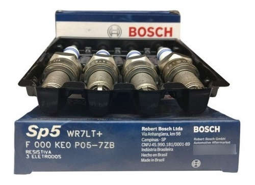 Jogo Vela Bosch Polo 1.6 8v Mi Gas 1996 A 2003 Sp5