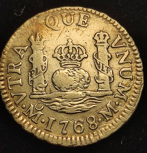 Moneda Un Real Columnario 1768, Mo. Muy Buena Condición.