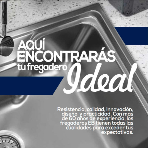 Imagen 7 de 8 de Fregadero Cocina Submontar 2 Tinas 100x44x20 Eb Cs210