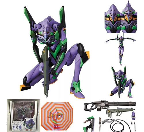 Modelo De Boneco De Ação Mafex 080 Evangelion Type Eva-01