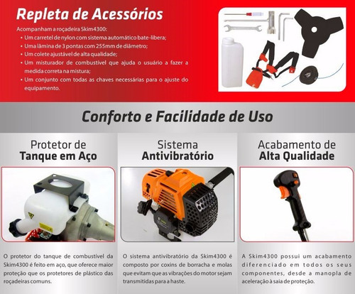 Roçadeira À Gasolina Skim4300 Intech Machine Lâmina/carretel