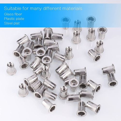 Uerca Remachable Hilo M6 Fierro Pack 50 - Acero Inoxida