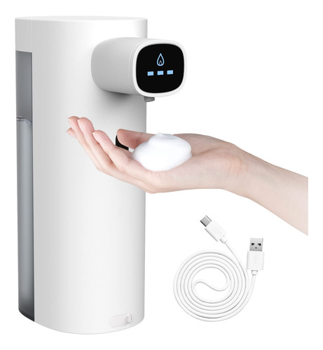 Dispensador Automático De Jabón Espumoso Recargable Usb Mmg