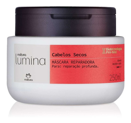 Máscara Para Cabelos Natura Lumina Cabelos Secos 250ml 