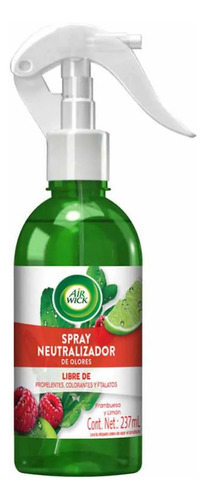 Spray Neutralizador De Olores Air Wick Frambuesa Y Limón